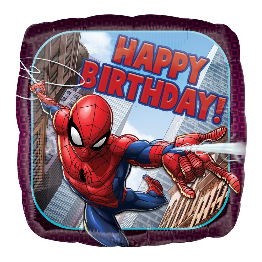Spider-Man Happy Birthday Foil Balloon 45cm Balloons & Streamers - Party Centre - Party Centre