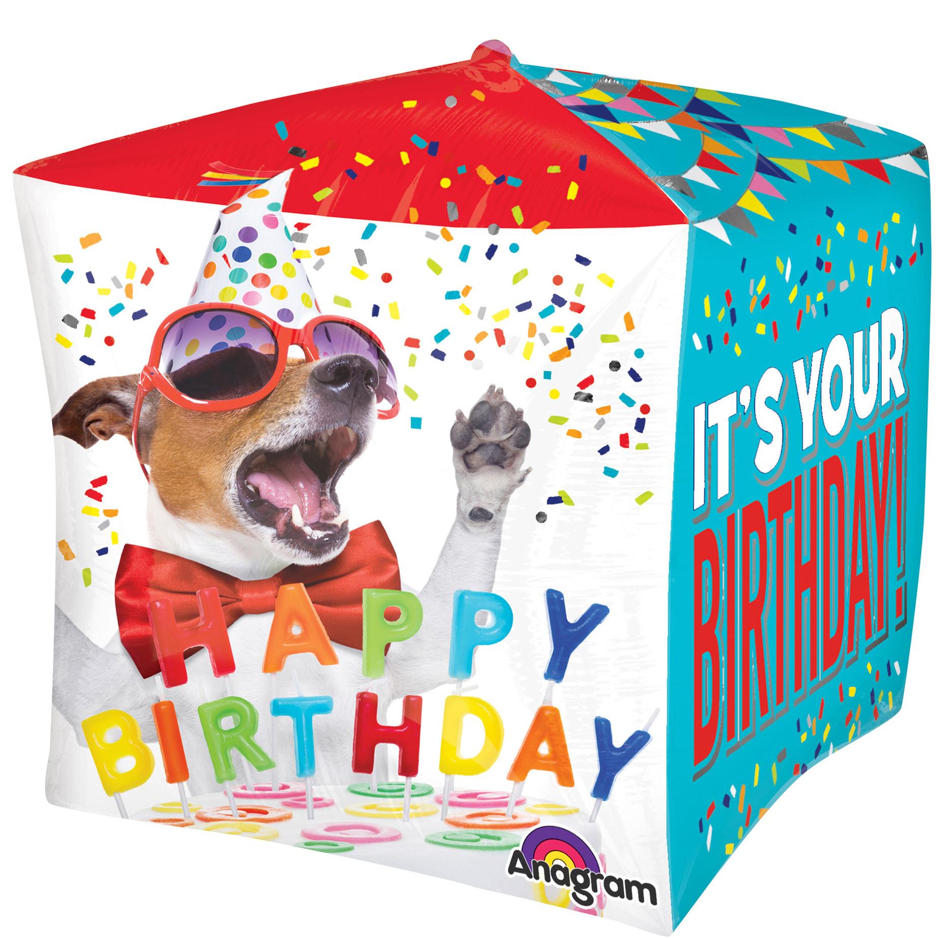 Birthday Pets UltraShape Cubez Foil Balloon 15in Balloons & Streamers - Party Centre - Party Centre