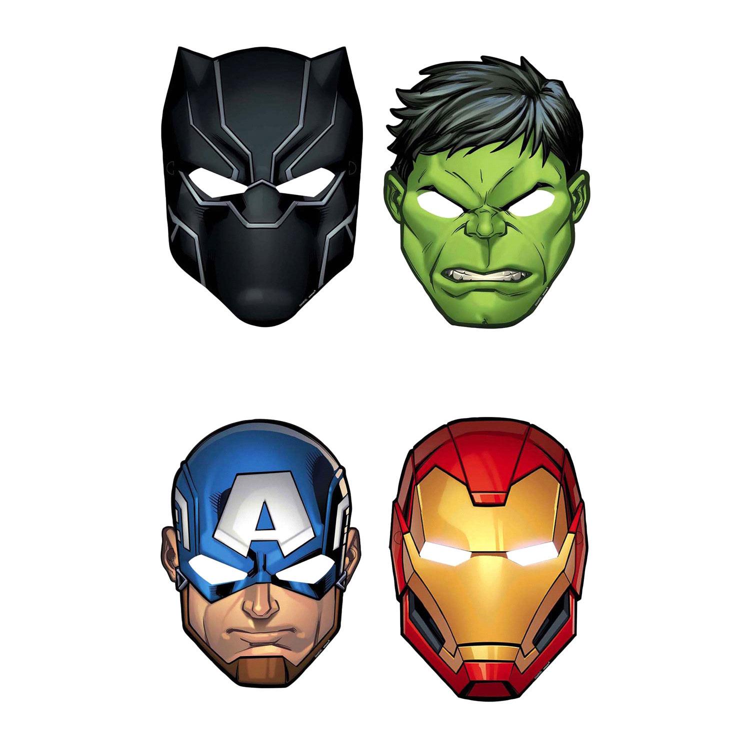 Marvel Avengers Powers Unite Paper Masks 8pcs Party Favors - Party Centre - Party Centre