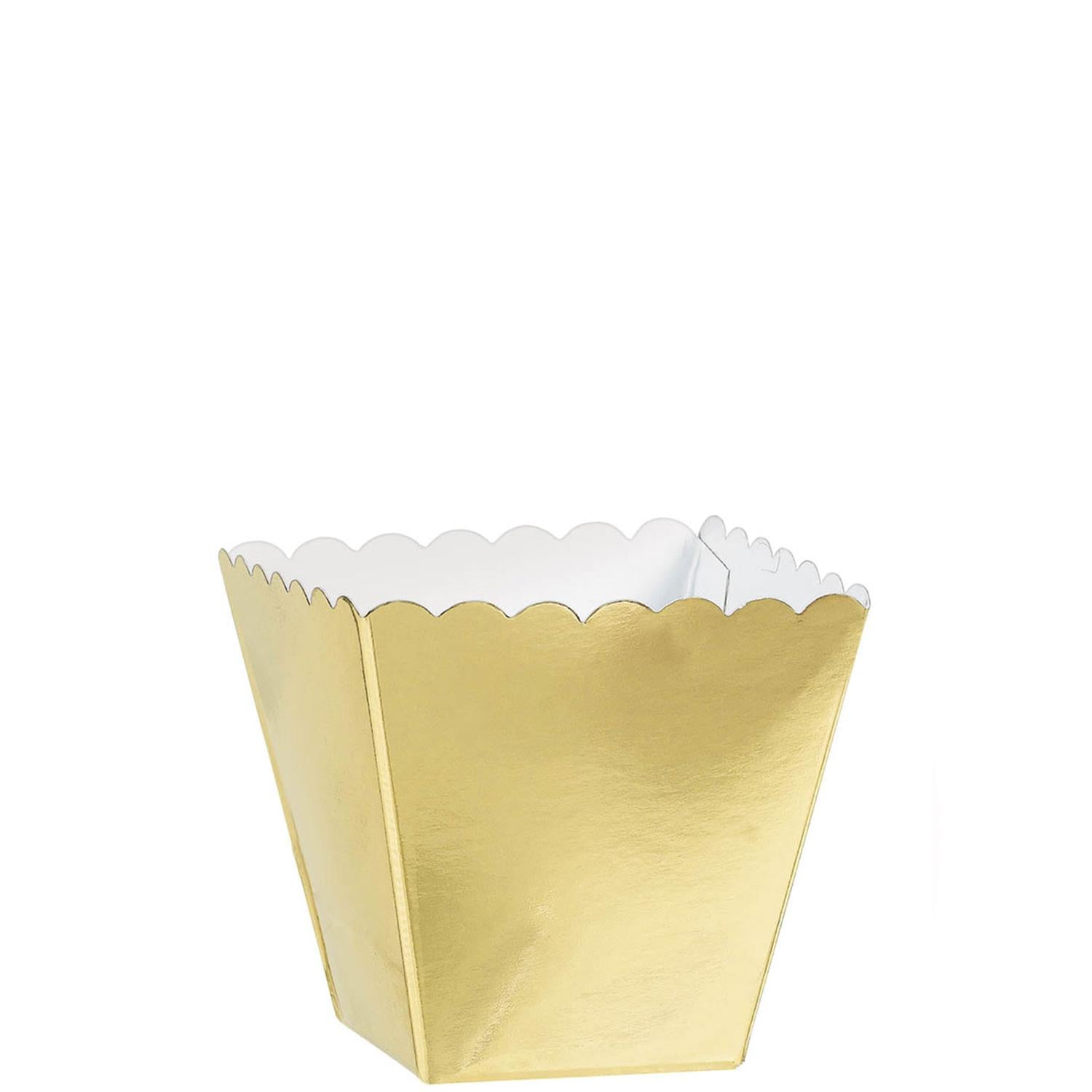Gold Scalloped Favor Boxes 100pcs Favours - Party Centre - Party Centre