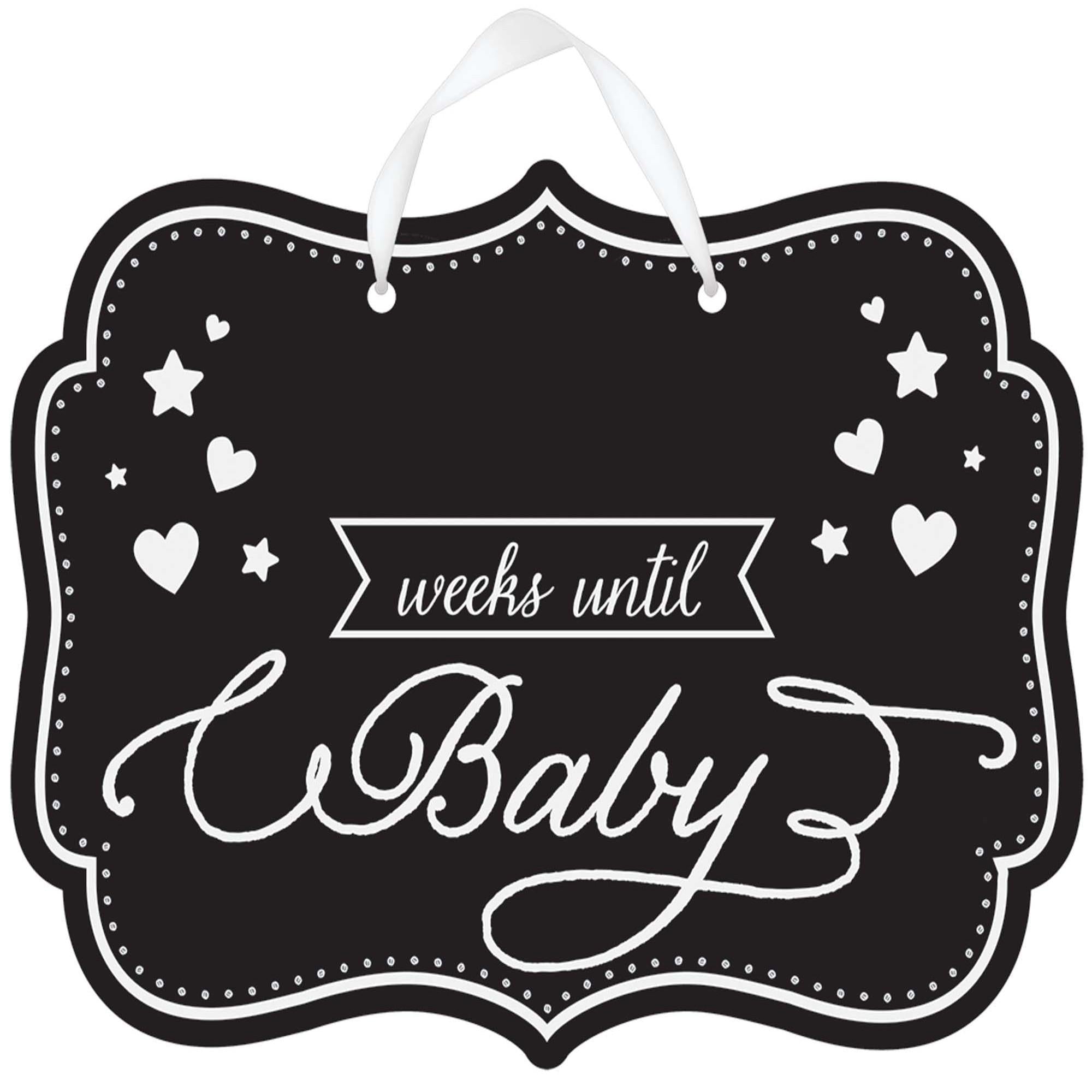 Baby Shower Countdown Chalkboard Sign - Party Centre