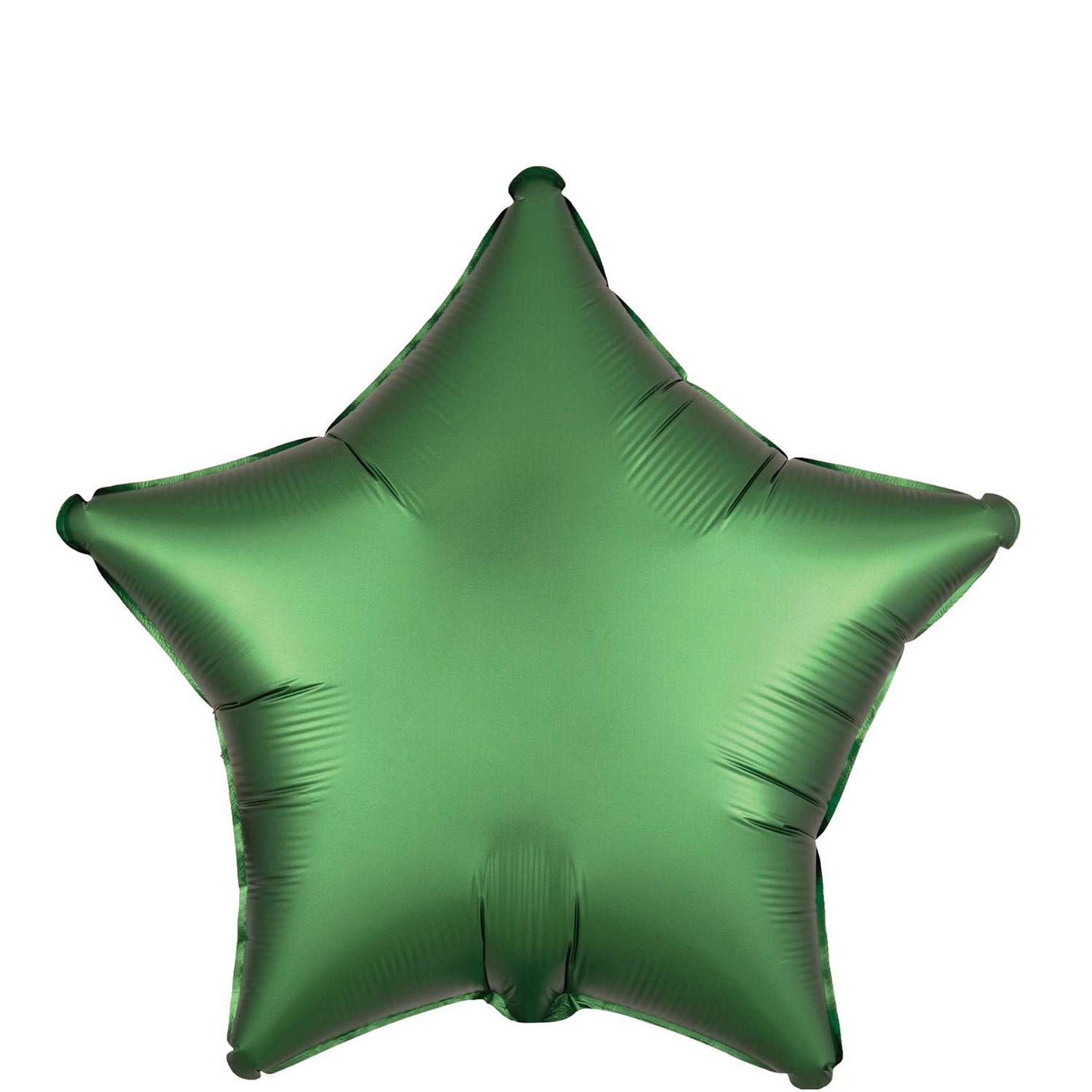 Emerald Satin Luxe Star Foil Balloon 45cm Balloons & Streamers - Party Centre - Party Centre