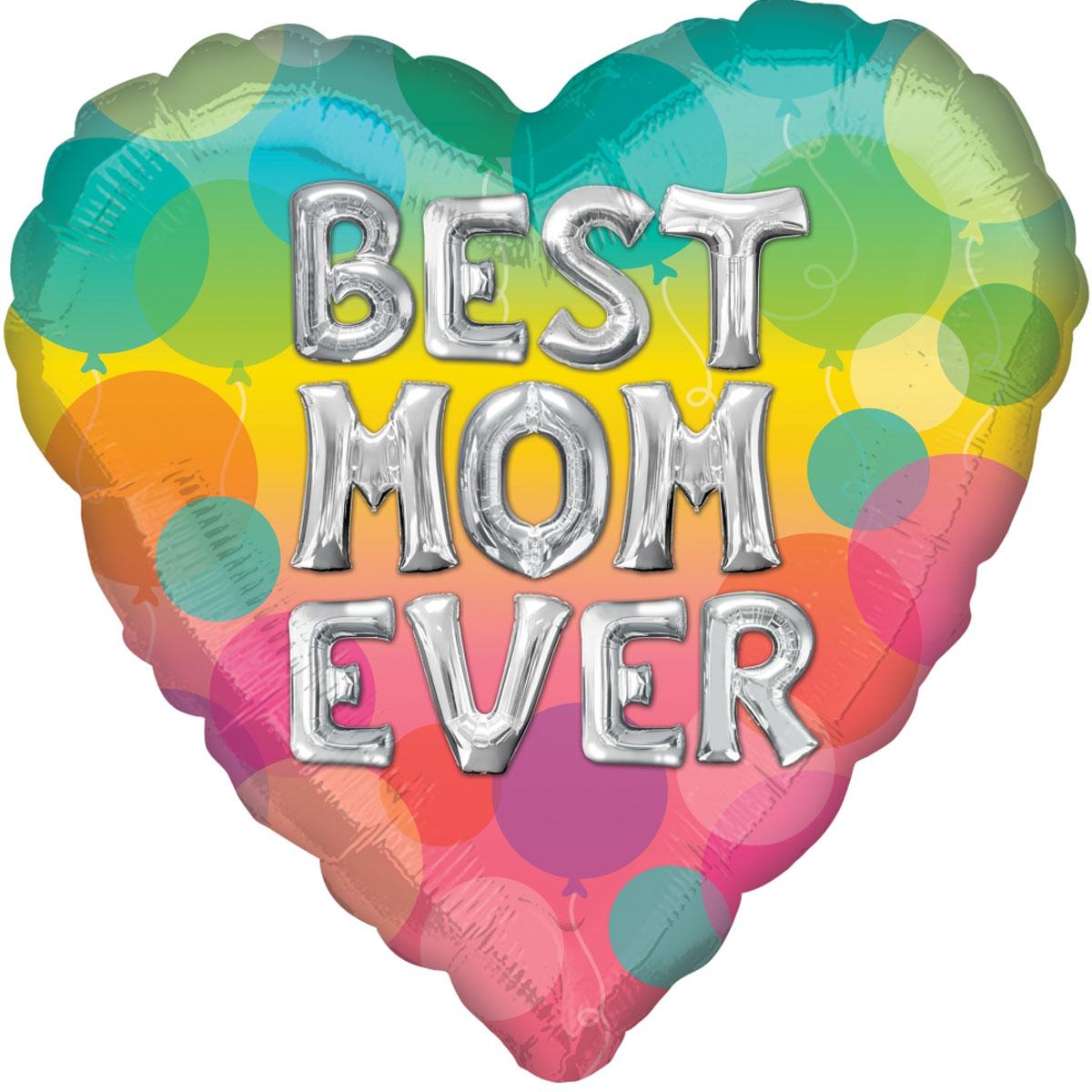 Best Mom Ever Letters Foil Balloon 45cm Balloons & Streamers - Party Centre - Party Centre