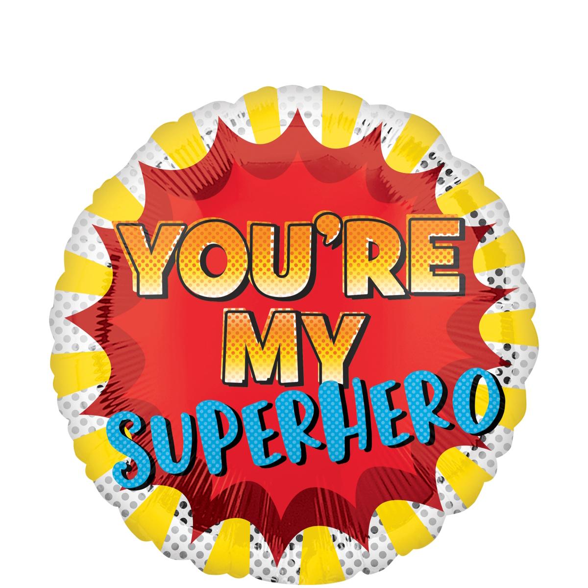 You're My Superhero Foil Balloon 45cm Balloons & Streamers - Party Centre - Party Centre