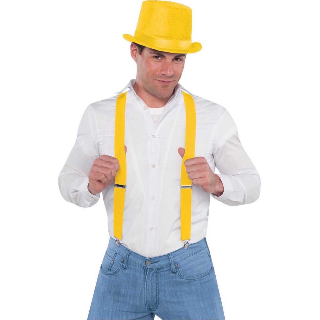 Yellow Suspenders Costumes & Apparel - Party Centre - Party Centre