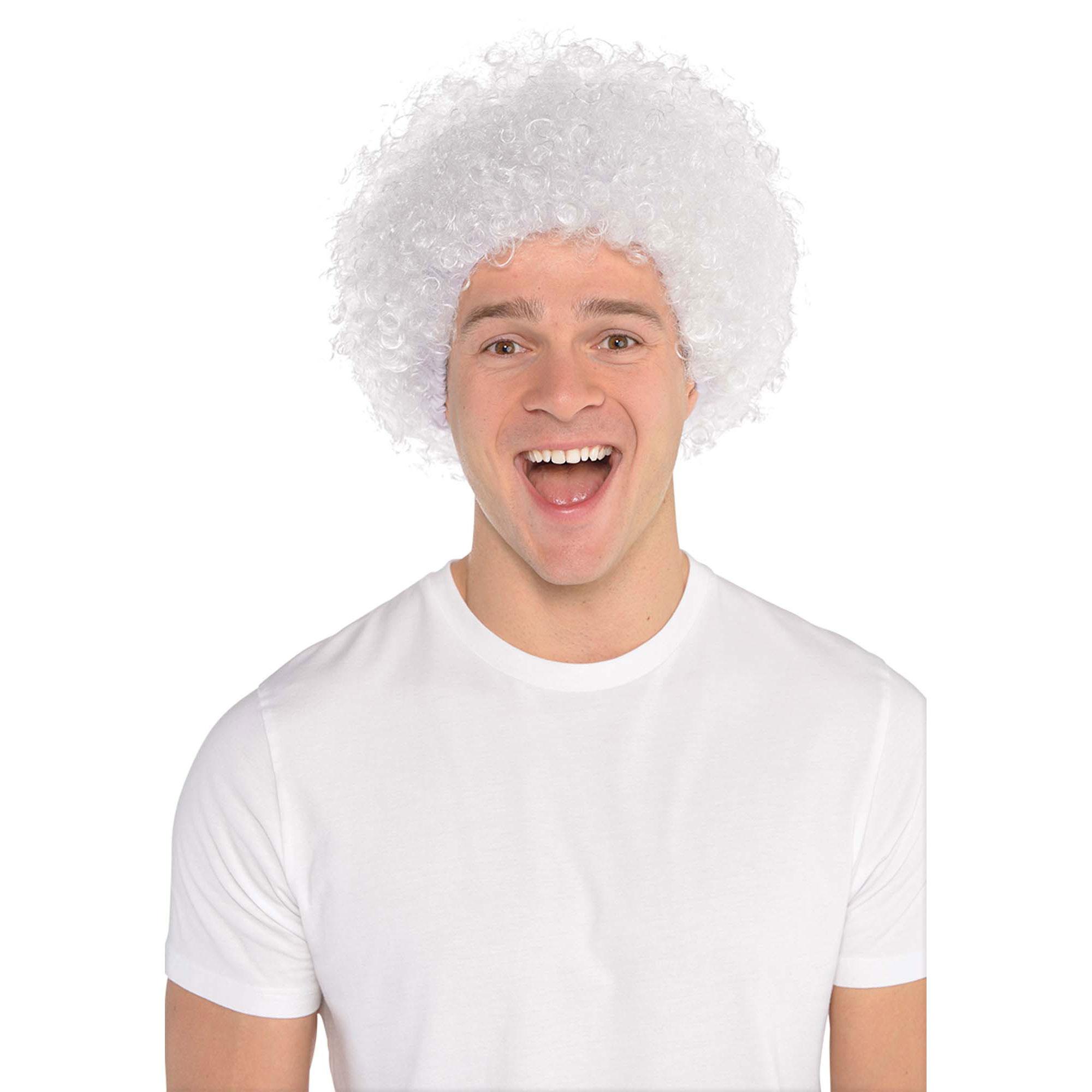 White Curly Wig Costumes & Apparel - Party Centre - Party Centre
