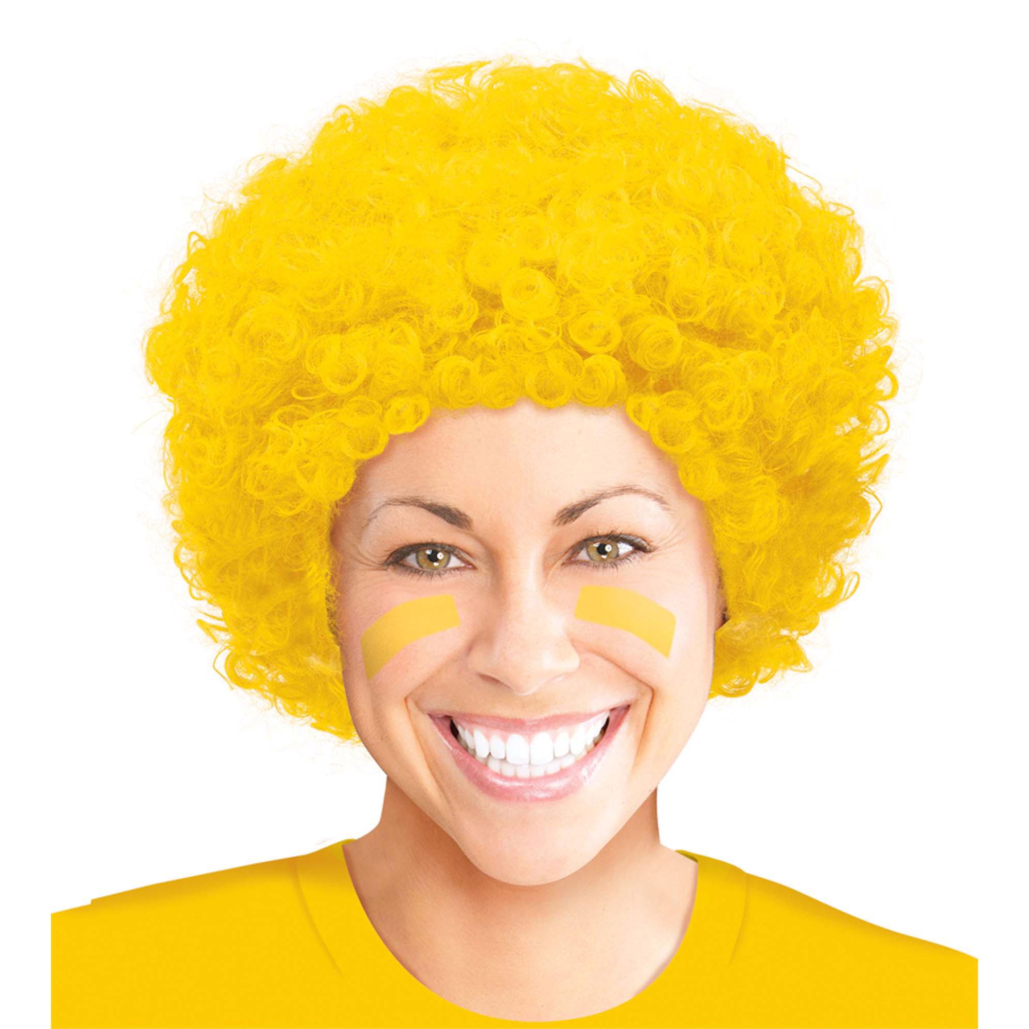 Yellow Curly Wig Costumes & Apparel - Party Centre - Party Centre