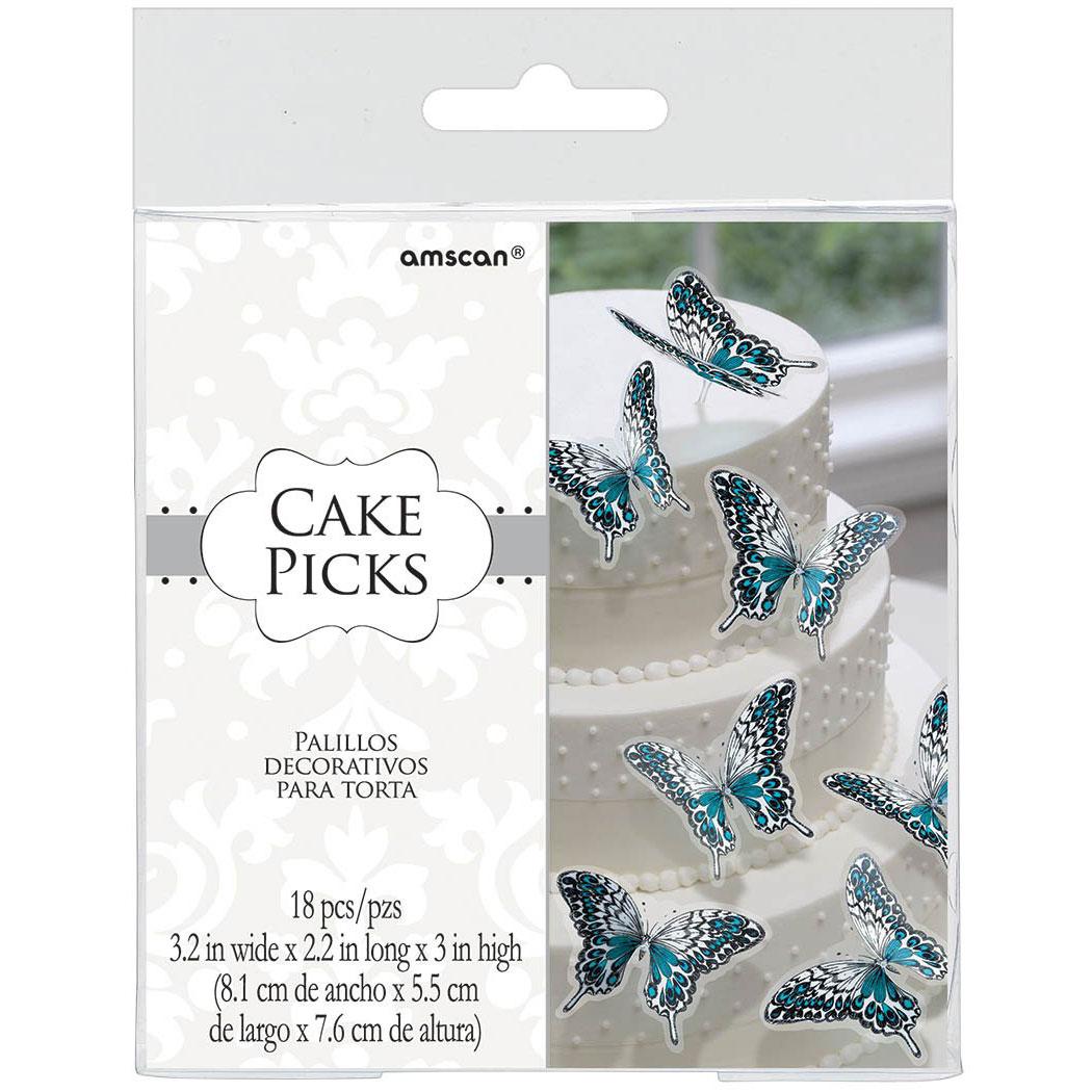 Butterfly Cake Picks 18pcs Party Accessories - Party Centre - Party Centre