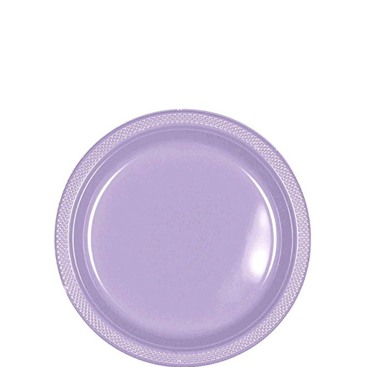 Lavender Plastic Plates 7in, 20pcs Solid Tableware - Party Centre - Party Centre