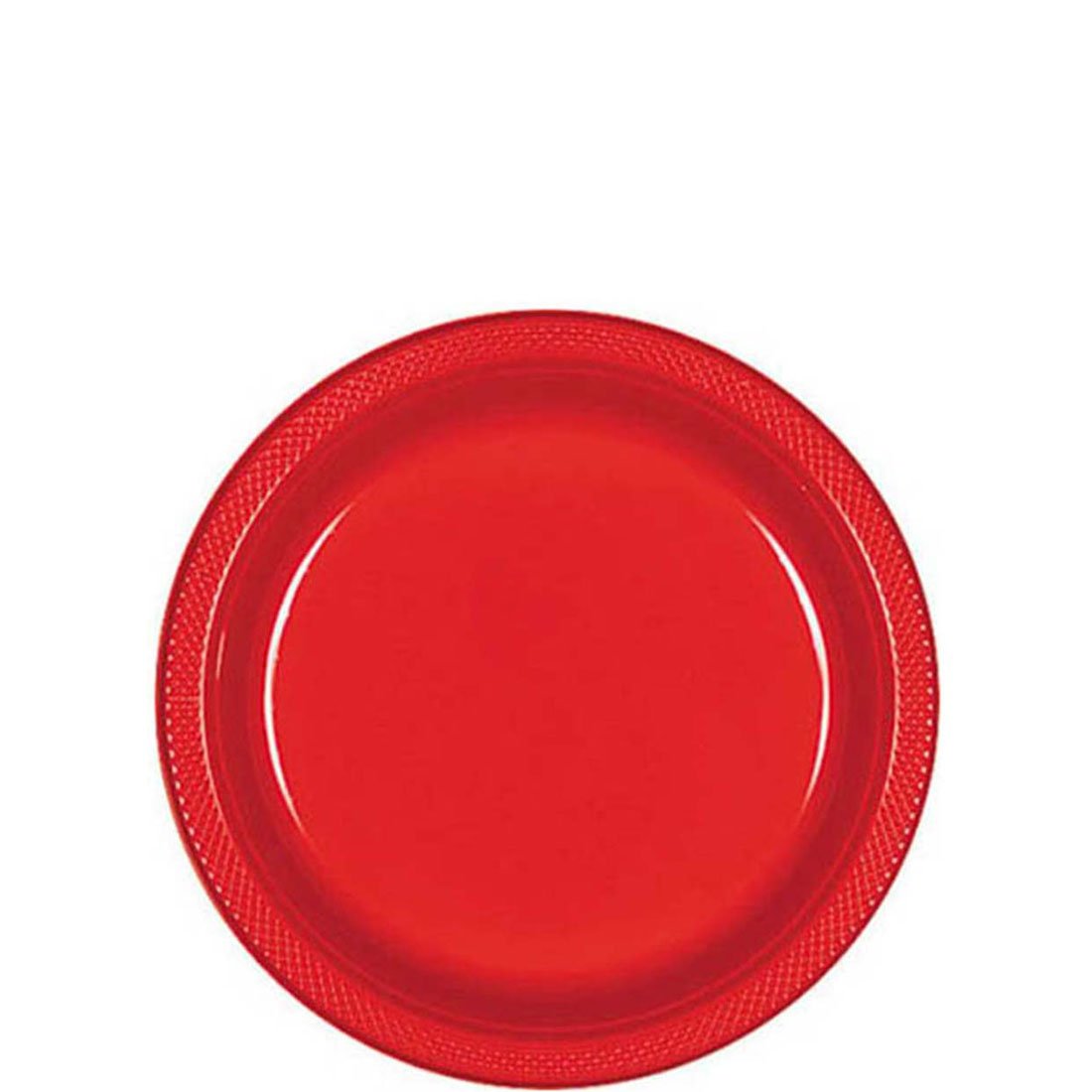 Apple Red Plastic Plates 7in , 20pcs Solid Tableware - Party Centre - Party Centre