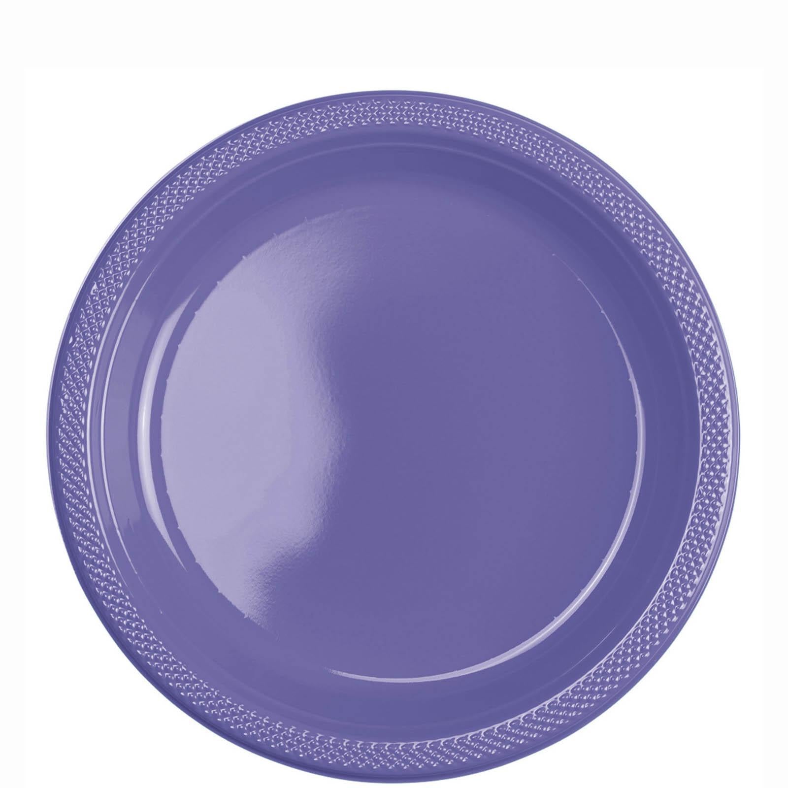New Purple Plates 9in, 20pcs Solid Tableware - Party Centre - Party Centre
