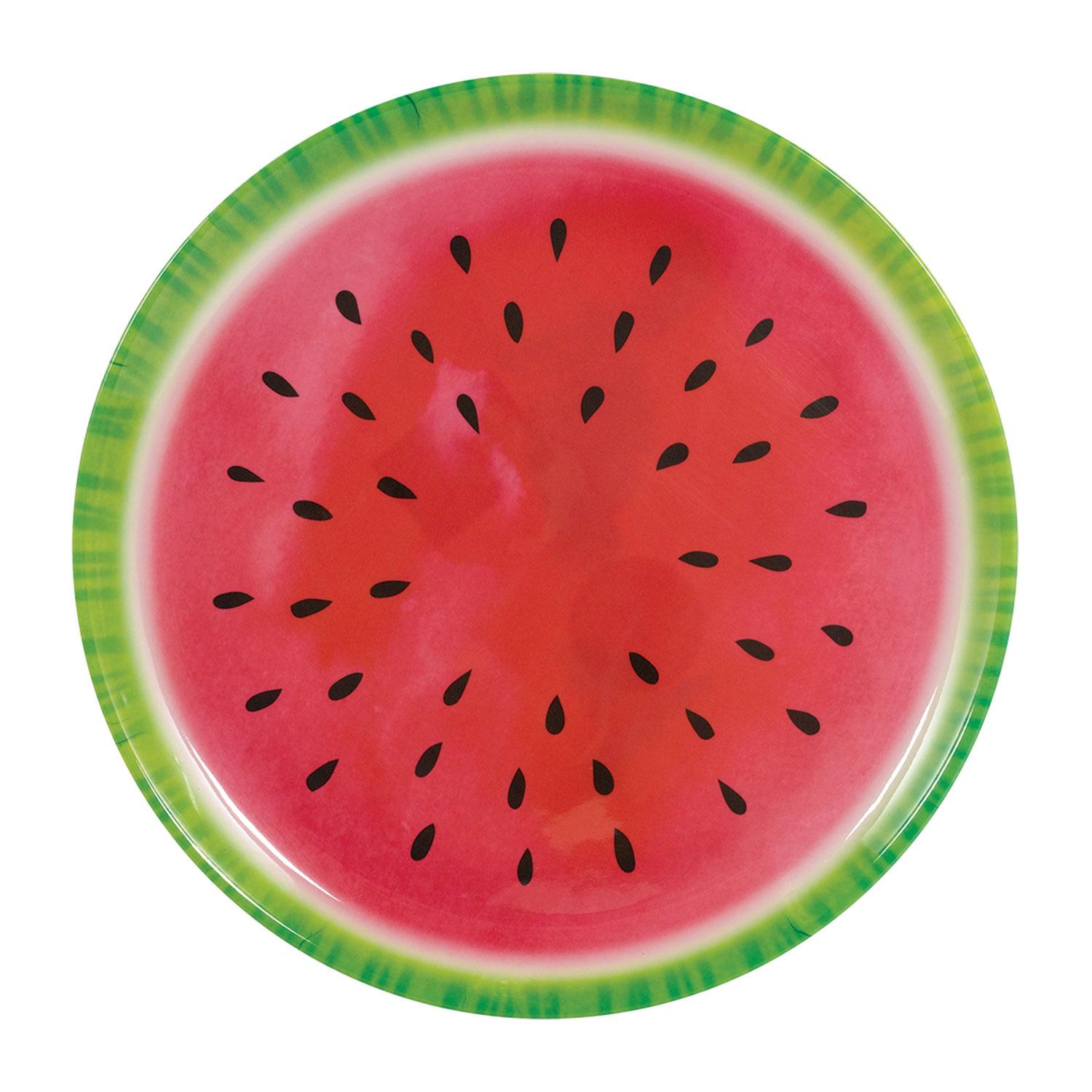 Watermelon Melamine Plastic Platter 13.5in Solid Tableware - Party Centre - Party Centre