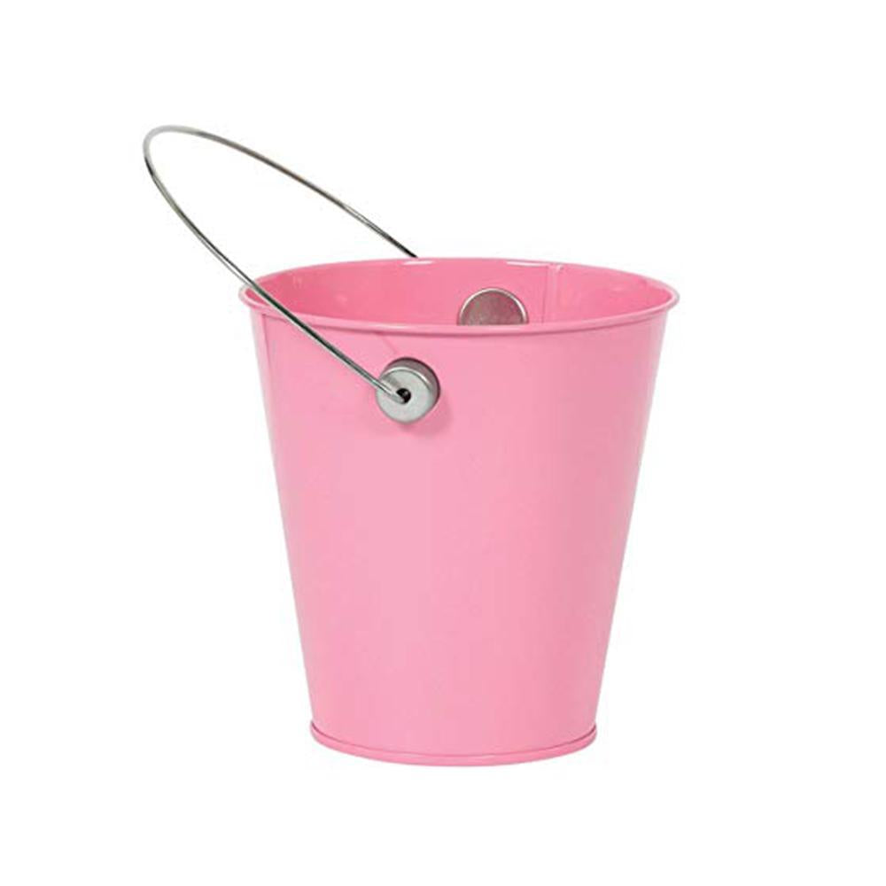 New Pink Metal Bucket With Handle Favours - Party Centre - Party Centre