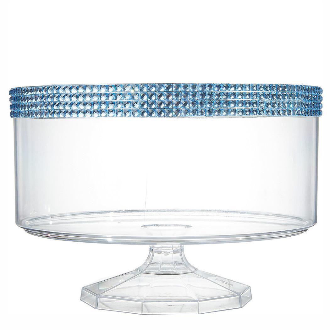 Clear Large Trifle Plastic Container with Blue Gems Candy Buffet - Party Centre - Party Centre