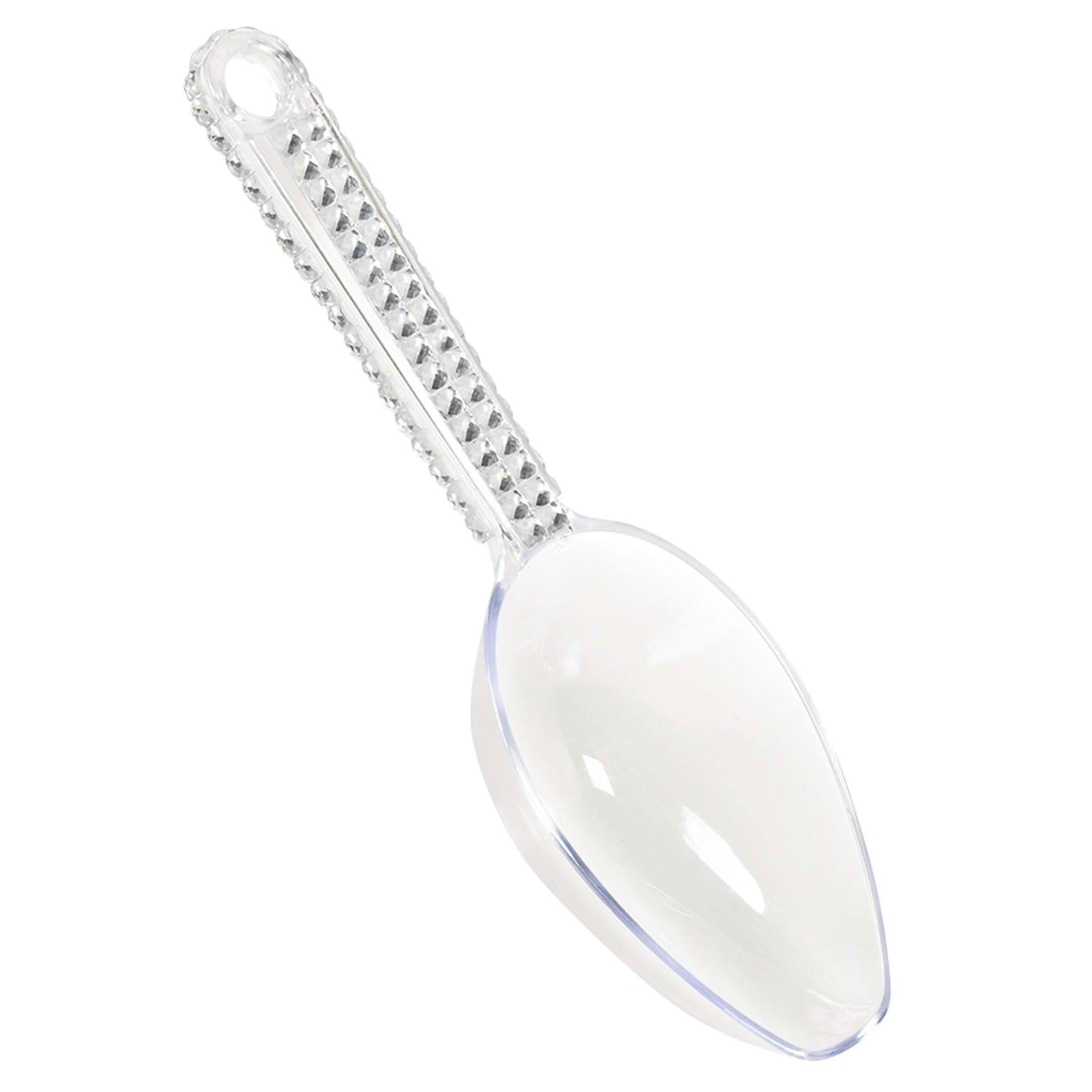 Clear Plastic Scoop With Silver Gems Solid Tableware - Party Centre - Party Centre