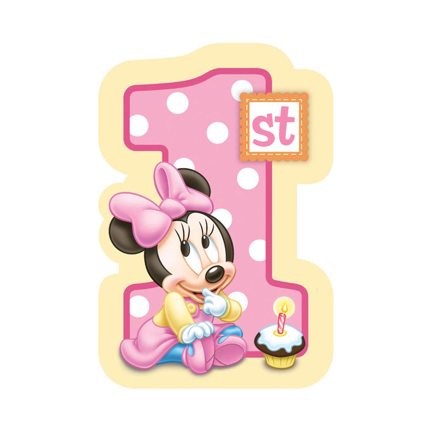 Minnie Mouse 1st Birthday Invitations 8pcs Party Accessories - Party Centre - Party Centre