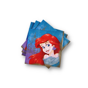 Disney Princess Once Upon A Time Ariel Lunch Tissues 16pcs - Party Centre