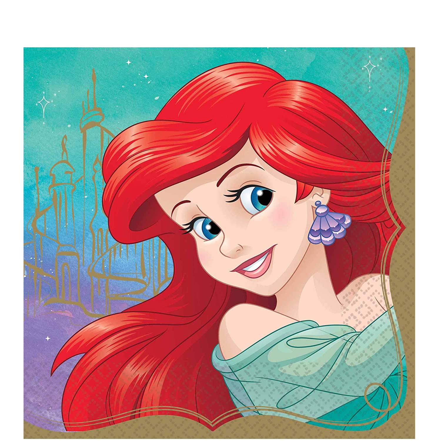 Disney Princess Once Upon A Time Ariel Lunch Tissues 16pcs Party Favors - Party Centre - Party Centre