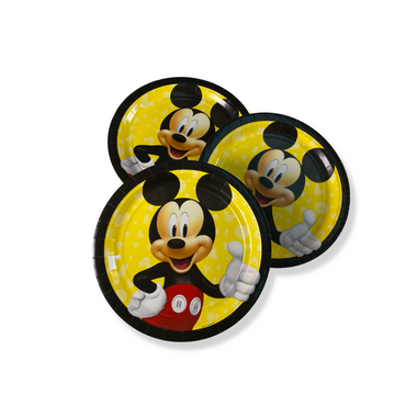Disney Mickey Mouse Forever Round Paper Plates 9in, 8pcs - Party Centre