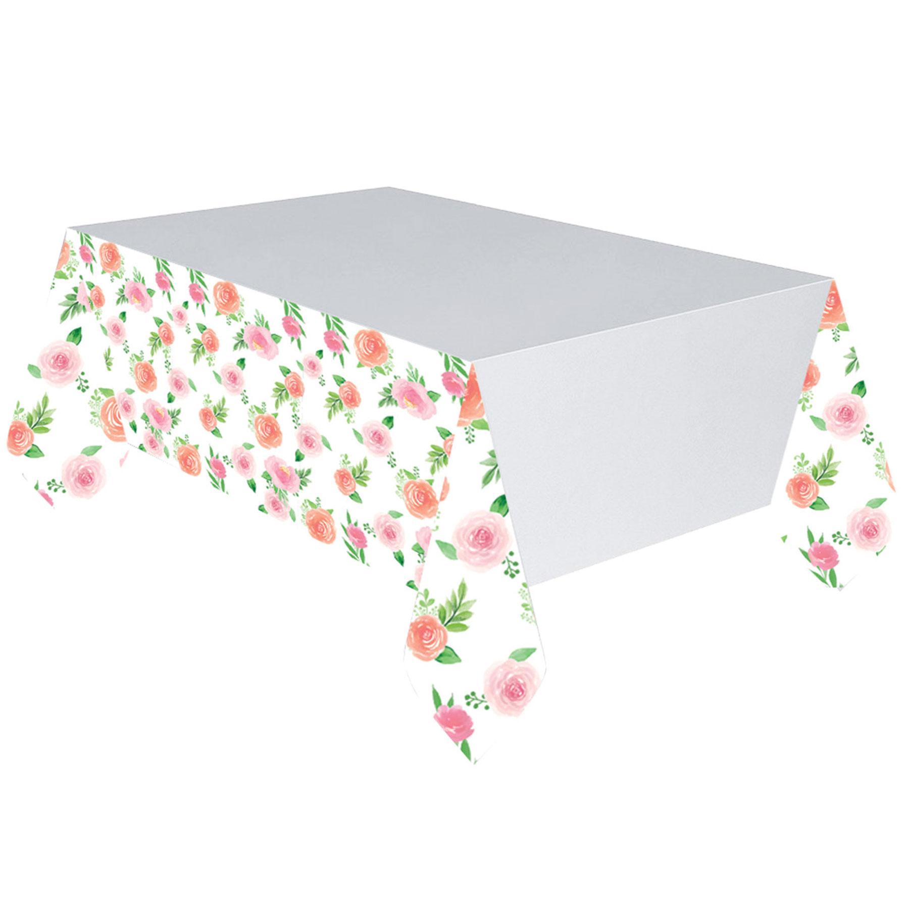 Floral Baby Girl Paper Tablecover Printed Tableware - Party Centre - Party Centre