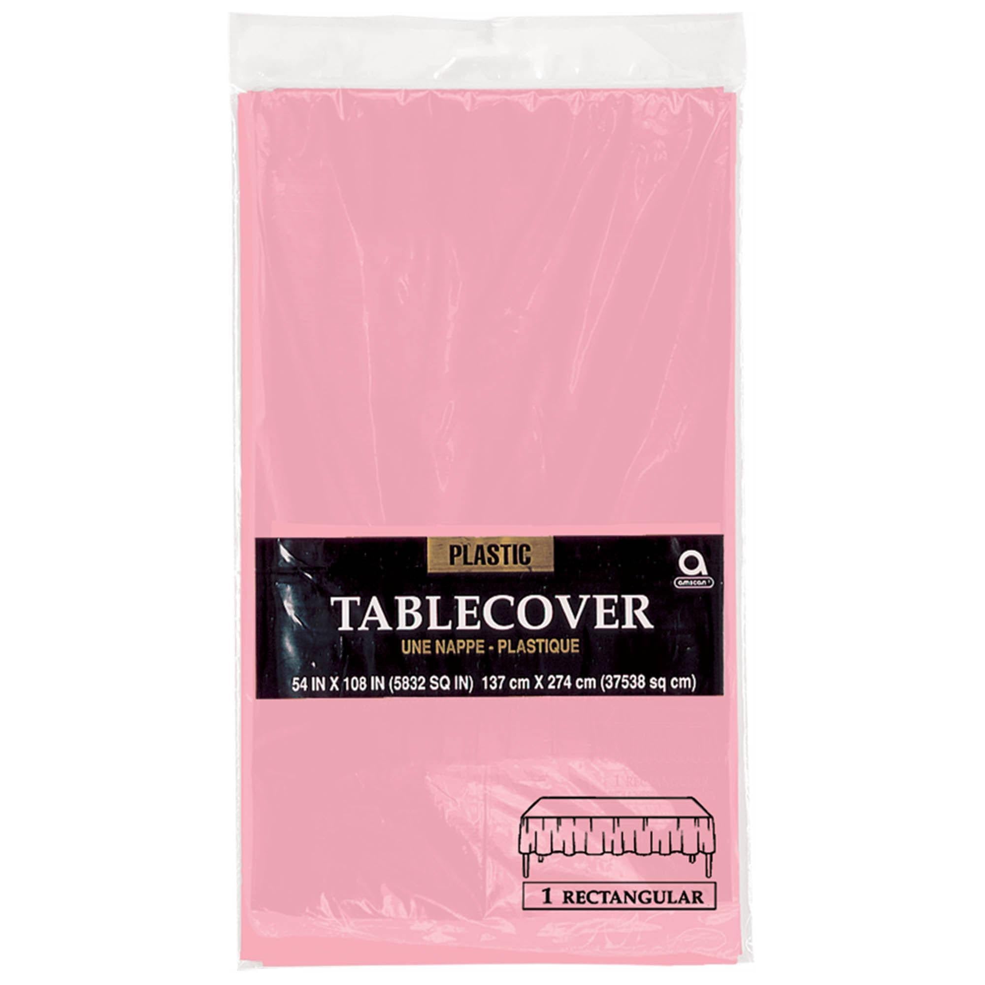 New Pink Table Cover 54 x 108in Solid Tableware - Party Centre - Party Centre