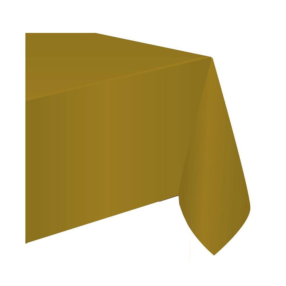 Gold Plastic Table Cover 54 x 108in Solid Tableware - Party Centre - Party Centre