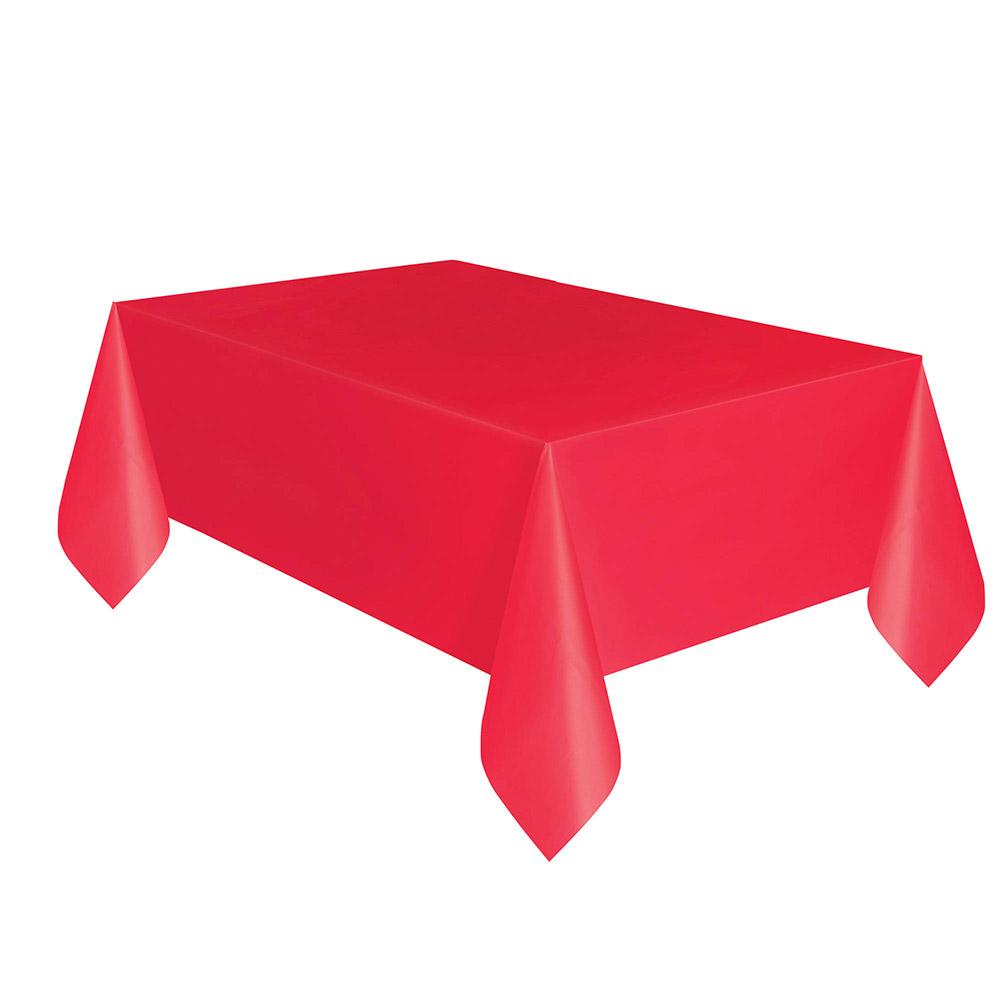 Apple Red Plastic Table Cover Solid Tableware - Party Centre - Party Centre