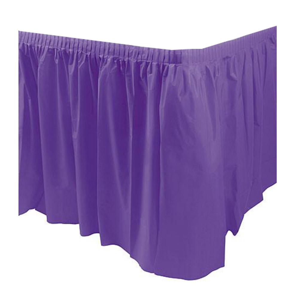 New Purple Table Skirt 14ft X 29in Solid Tableware - Party Centre - Party Centre
