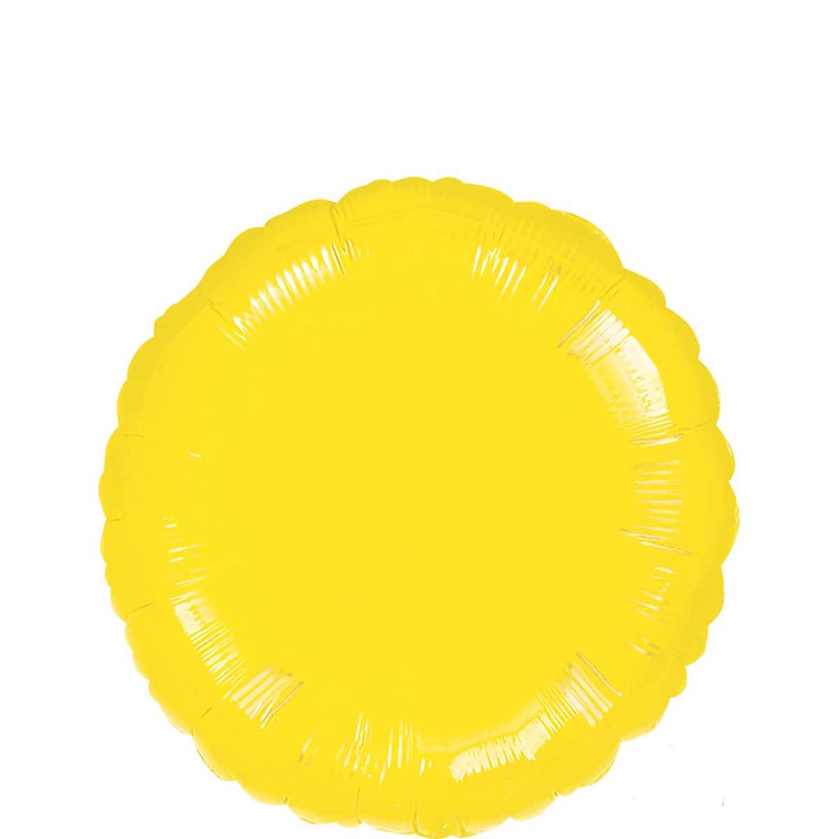 Metallic Yellow Round Foil Balloon 18in Balloons & Streamers - Party Centre - Party Centre