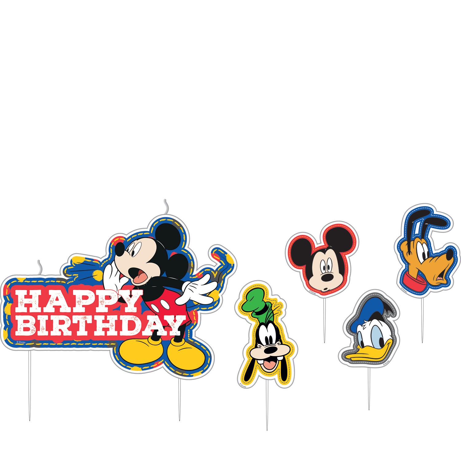 Mickey Mouse Candles And Figured Picks 17pcs Party Accessories - Party Centre - Party Centre
