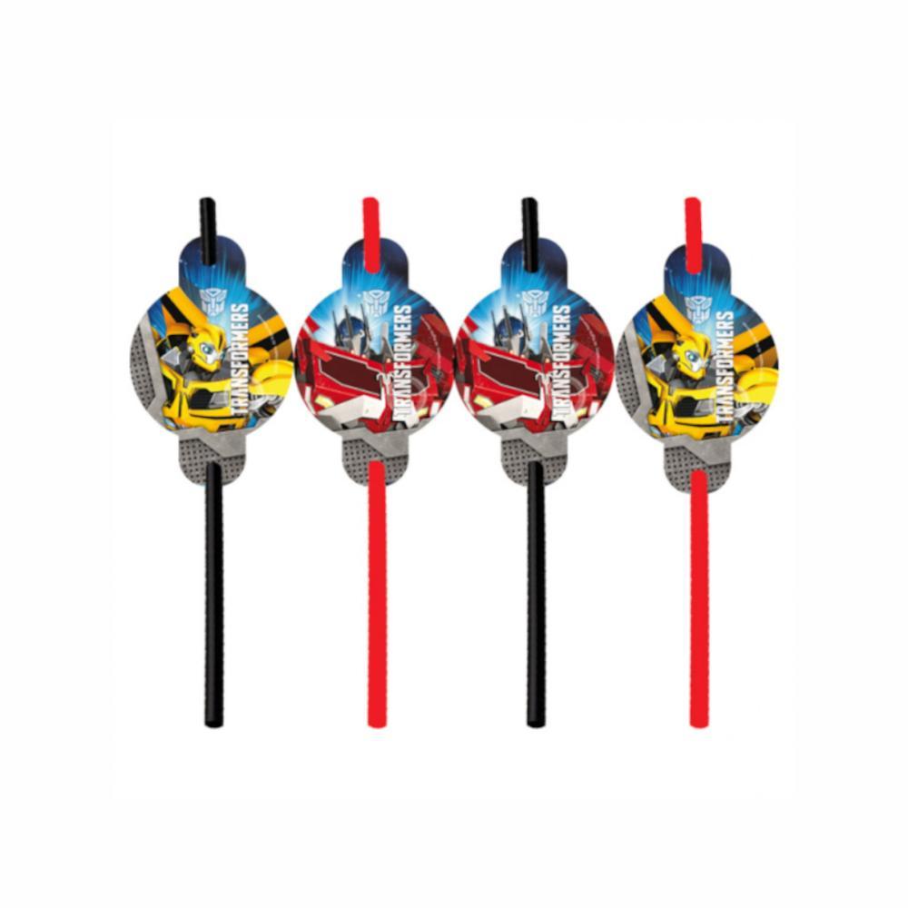 Transformers Drinking Straws 8pcs Candy Buffet - Party Centre - Party Centre