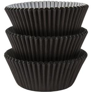 Black Cupcake Cases 50mm, 75pcs Party Accessories - Party Centre - Party Centre
