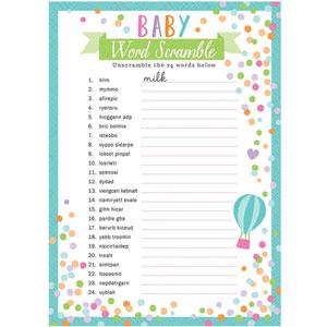 Baby Shower Word Games Pinata - Party Centre - Party Centre