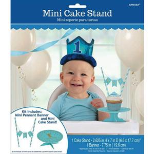 1st Birthday Boy Mini Cake Stand Kit Party Accessories - Party Centre - Party Centre