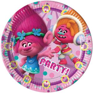 Trolls Paper Plates 9in, 8pcs Printed Tableware - Party Centre - Party Centre