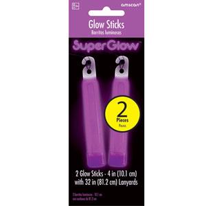 Purple Glow Sticks 4in, 2pcs Party Accessories - Party Centre - Party Centre