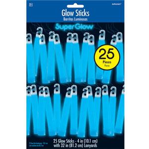 Blue Glow Sticks Mega Pack 4in, 25pcs Party Accessories - Party Centre - Party Centre