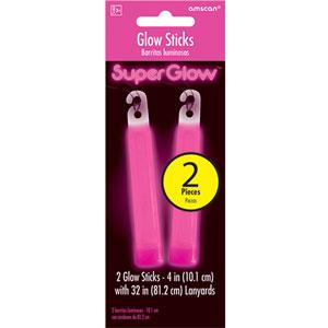 Pink Glow Sticks 4in, 2pcs Party Accessories - Party Centre - Party Centre