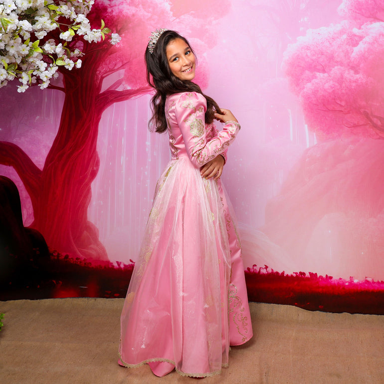 زي تنكري بريستيج باللون الذهبي على شكل شخصية أميرة ديزني أورورا