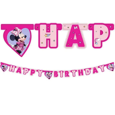 لافتة زينة لحفلات ميني باوتي بحروف "هابي بيرثداي"  - Party Centre