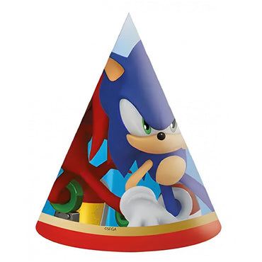 Sonic Next Generation Paper Cone Hats 6pcs - Party Centre
