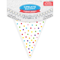 Rainbow Large Paper Pennant Banner