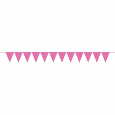 Pink Mini Paper Pennant Banner - Party Centre