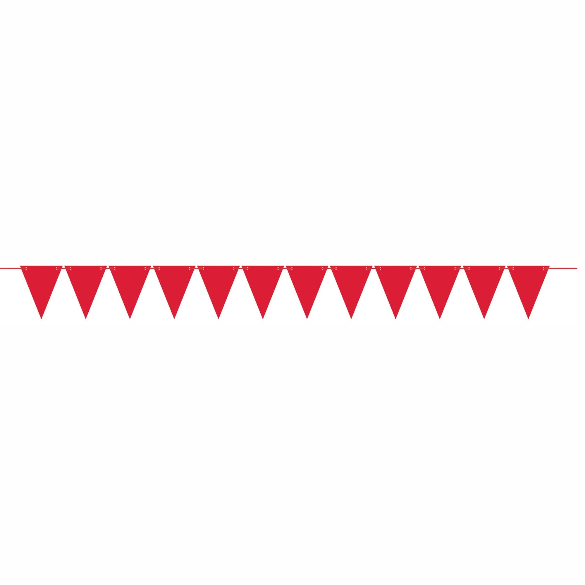 لافتة زينة بأعلام مثلثية ورقية صغيرة بلون أحمر - Party Centre