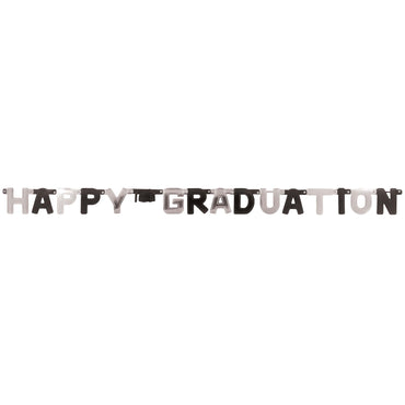 Graduation Large Foil Letter Banner 8.33ft x 6.5in - Party Centre