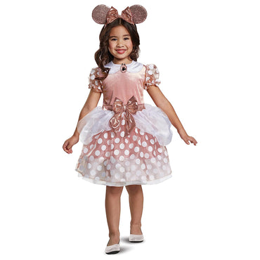 Toddler Disney Minnie Mouse Rose Gold Classic Costume - Party Centre