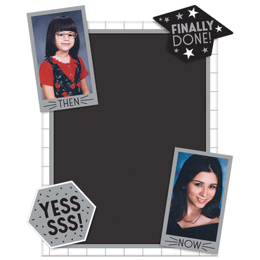 Grad Grid Chalkborad Easel With Photo Holder Decorations - Party Centre - Party Centre