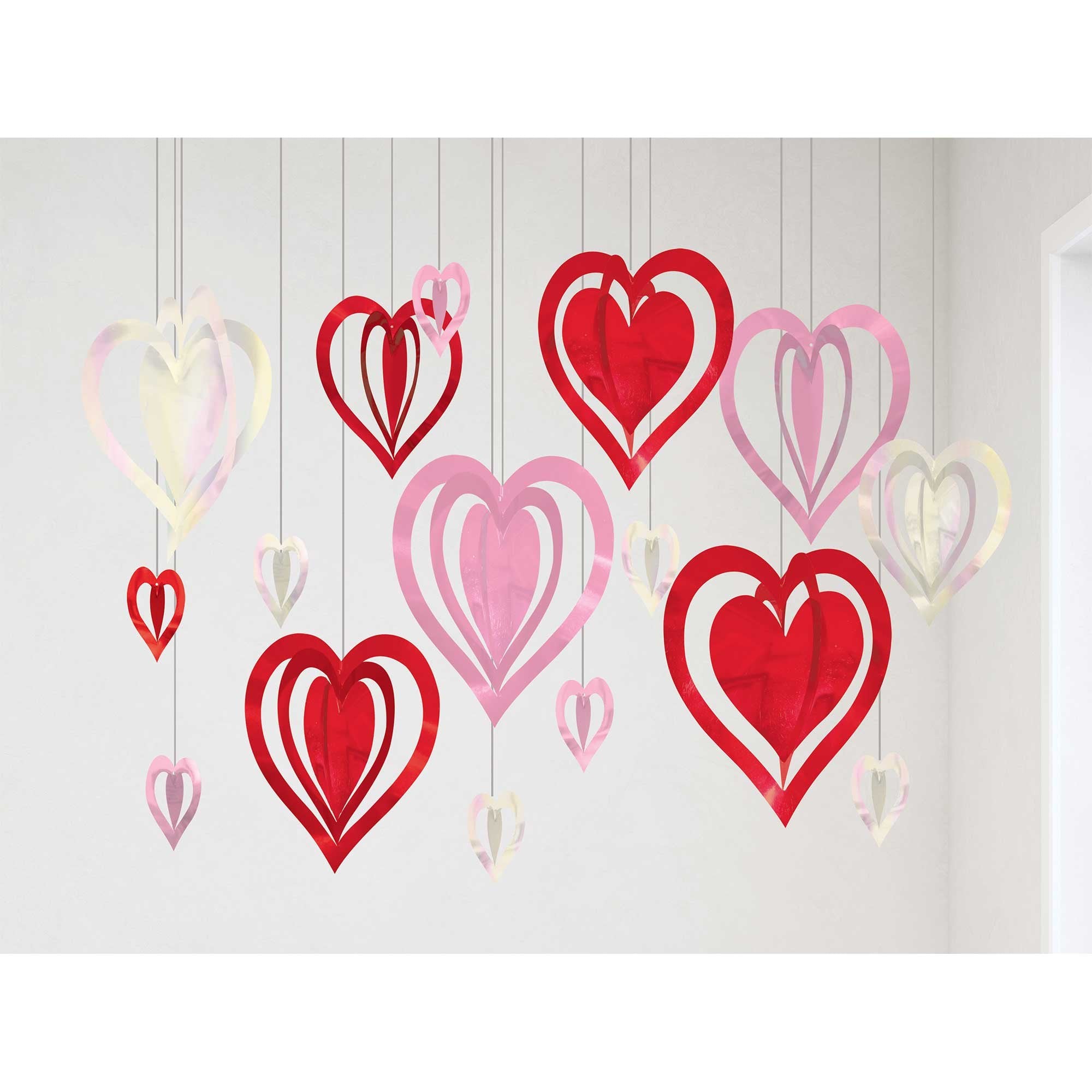 3d Heart Decorating Kit Foil & Plastic - Party Centre