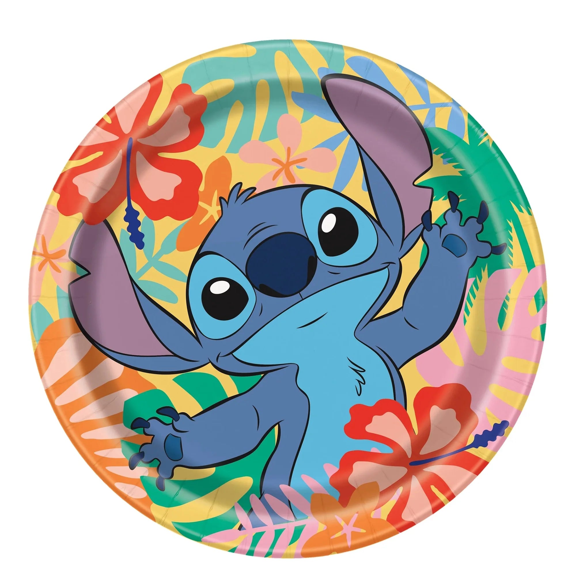 Disney Stitch Round Paper Plates 9in 8pcs - Party Centre