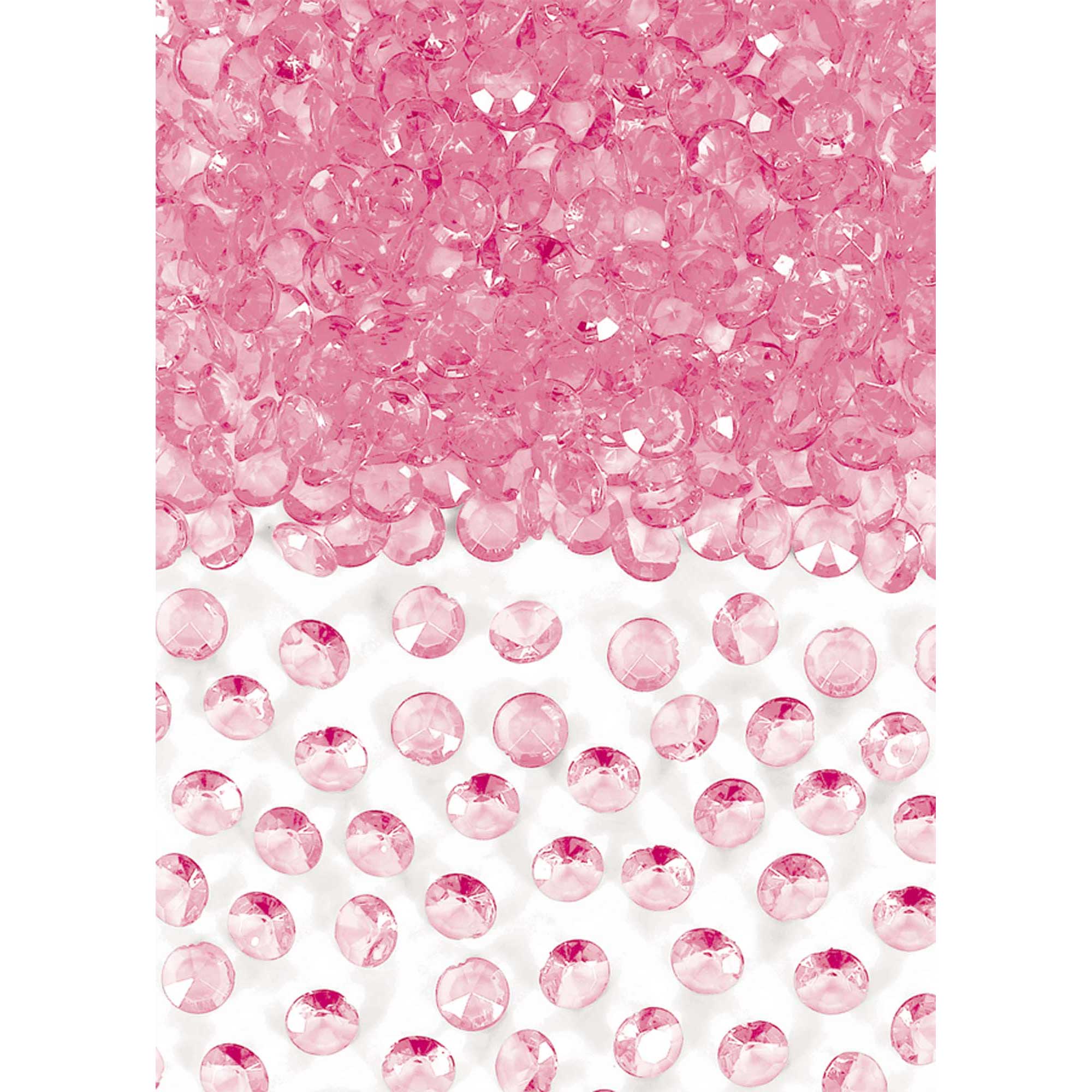 New Pink Confetti Gems 1oz - Party Centre